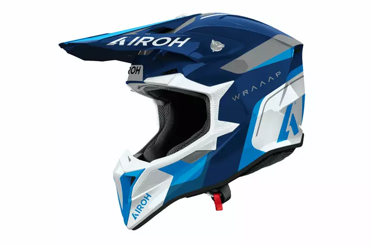 Crossikypärä Airoh Wraaap Conquer, sininen kiiltävä - Crossikypärät - 57-26031 - 1