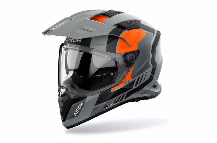 Adventure- kypärä Airoh Bandit Horn, oranssi matta - Adventure-kypärät - 57-26091 - 1