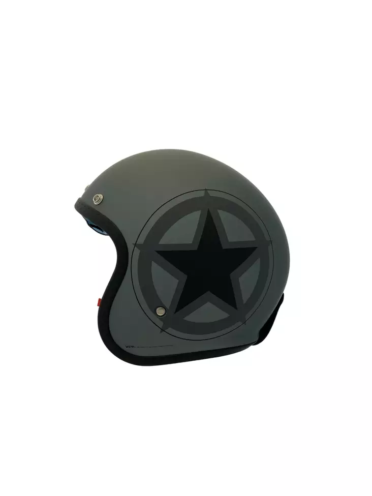 MP-kypärä APEX JI100 Star, mattamusta/harmaa - Avattavat- ja avokypärät - 700-25331 - 1