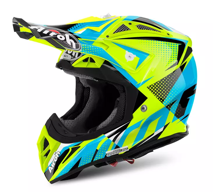 Airoh Kypärä Aviator 2.2 Flash keltainen kiiltävä - Crossikypärät - 57-7012-1 - 2