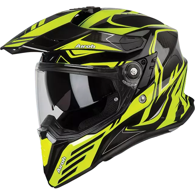 Airoh Kypärä Commander Carbon keltainen kiiltävä - Umpikypärät - 57-8080-1 - 1