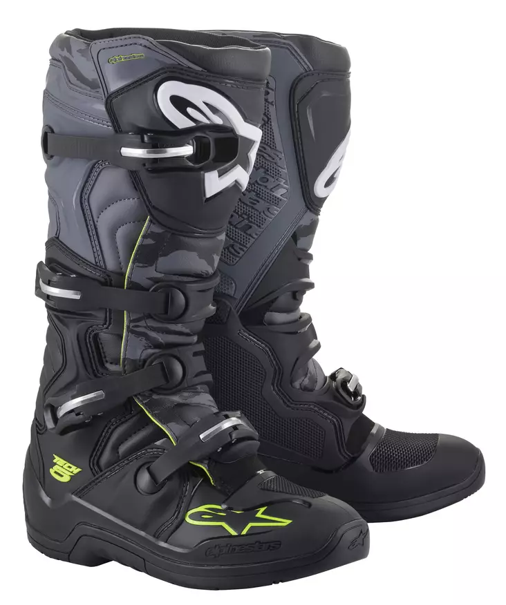 Alpinestars crossisaappaat Tech 5, musta//harmaa/keltainen - Crossikengät - D396671 - 1