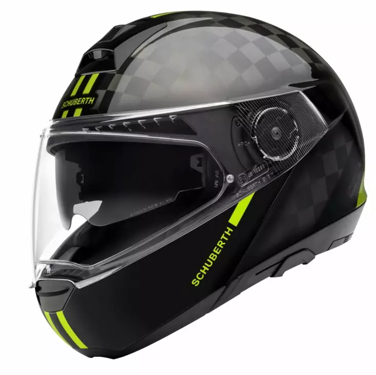 Avattava kypärä Schuberth C4 Pro Carbon Fusion, keltainen - Avattavat- ja avokypärät - 51-2004-1 - 1
