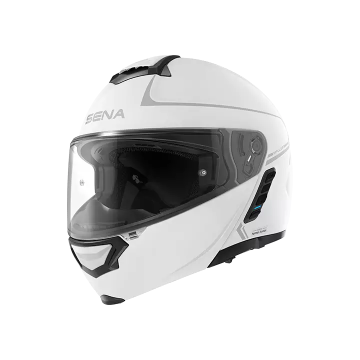 Avattava kypärä Sena OutRush 2 Flip-up Mesh, valkoinen - Avattavat- ja avokypärät - 298-3-26051 - 1