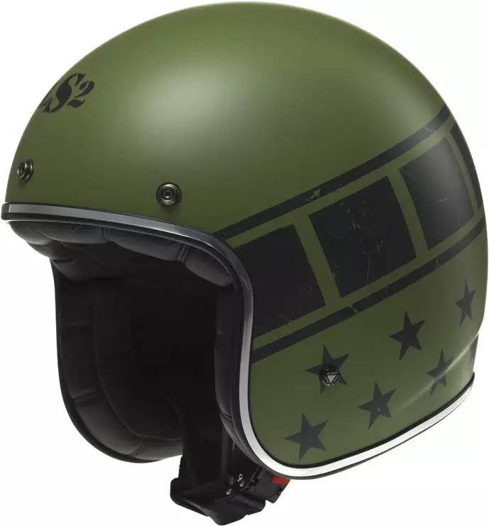 Avokypärä LS2 OF583 Bobber Kurt, mattavihreä - Avattavat- ja avokypärät - 636-6041-1 - 1