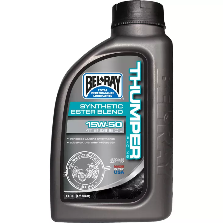 Bel-Ray Thumper Racing 15W-50 Synthetic Ester Blend 4T Engine Oil 1L - 4-T Moottoriöljyt - 55-825-001 - 1