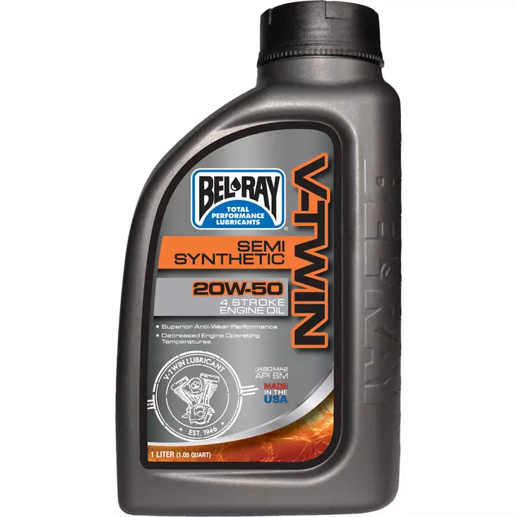 Bel-Ray V-Twin 20W-50 Semi-Synthetic Engine Oil 1L - 4-T Moottoriöljyt - 55-901-001 - 1