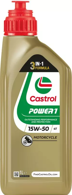 Castrol Power 1 4T 15W-50 (GPS) 1 L - 4-T Moottoriöljyt - 55-408-001 - 2