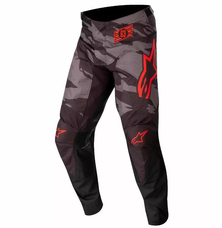 Crossihousut Alpinestars Racer Tactical, musta/harmaa/camo/punainen - Crossihousut - D393511 - 1