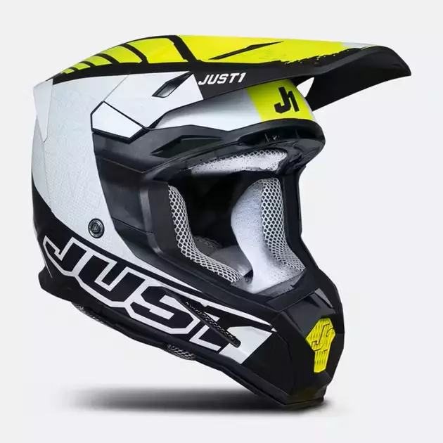 Crossikypärä Just1 J-22 F Dynamo Fluo, keltainen/valkoinen/musta - Crossikypärät - 604-230011 - 4