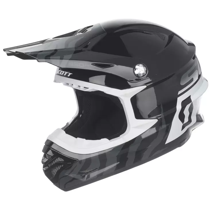 Crossikypärä Scott 350 Pro Race ECE, musta/valkoinen - Crossikypärät - 620-7010-1 - 2