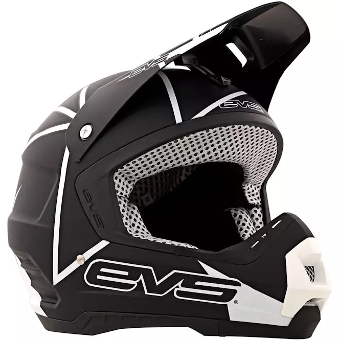 EVS kypärä Vortek T5 Neoan blocks (matta musta / valk.) - Crossikypärät - 642-3104-1 - 2