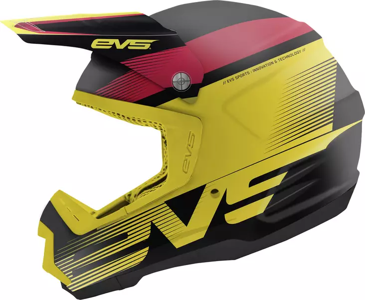 EVS Vortek T5-Vapor kypärä musta/kelt./pun. - Crossikypärät - 642-6001-1 - 2