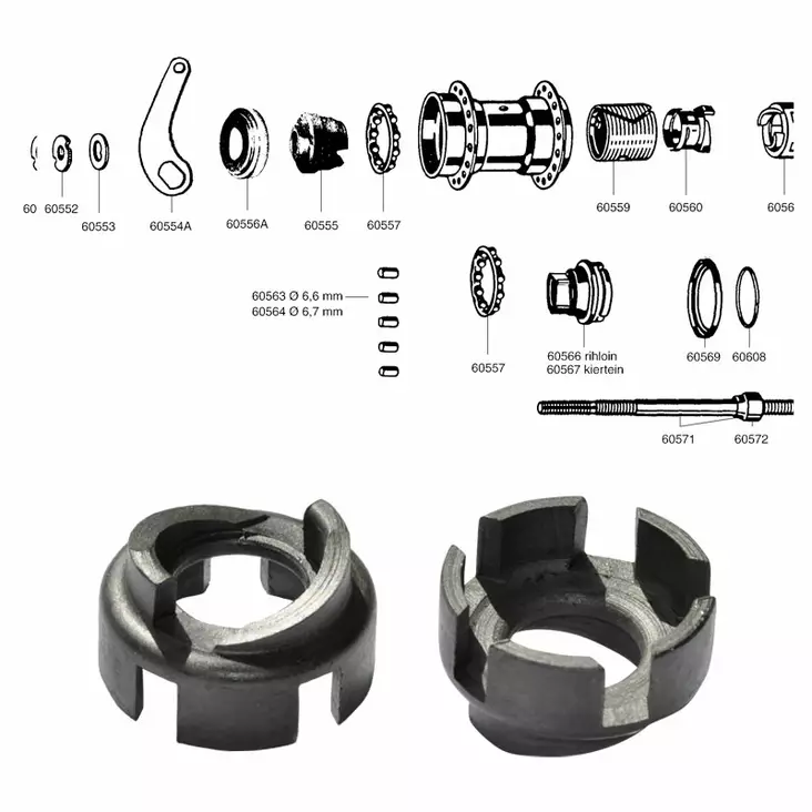 Favorit 1-v, rullapidin - Polkupyörän takanapa Favorit 1-v - 60561 - 1