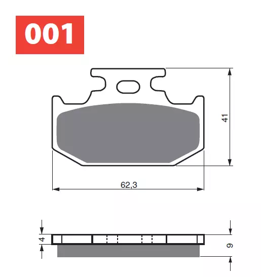 GOLDFREN Jarrupalat 001 Ceramic Carbon K1 - Crossipyörän jarrupalat - 46-12-001 - 1