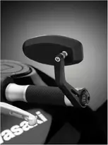 Hyper Bar End Peilipari Musta - Moottoripyörän peilit - 30-3121 - 1