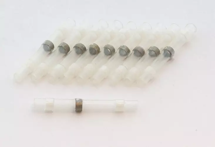 Hyper Jatkoliitin juotostina & kutistesukka Valk. 10kpl 0.2-0.7mm2 - Sulakkeet - 9-3-3825-1 - 1