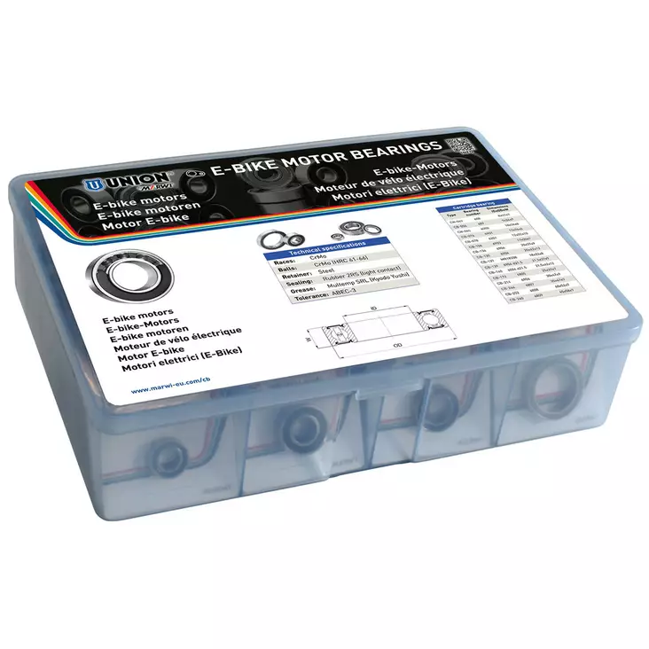 Laakerilajitelma UNION, E-bike moottoreihin, 32 kpl - Laakerit - 436991 - 1