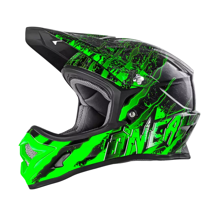 Lasten crossikypärä O'Neal 3-series jr Mercury, musta/vihreä - Lasten crossikypärät - 637-1713-1 - 1