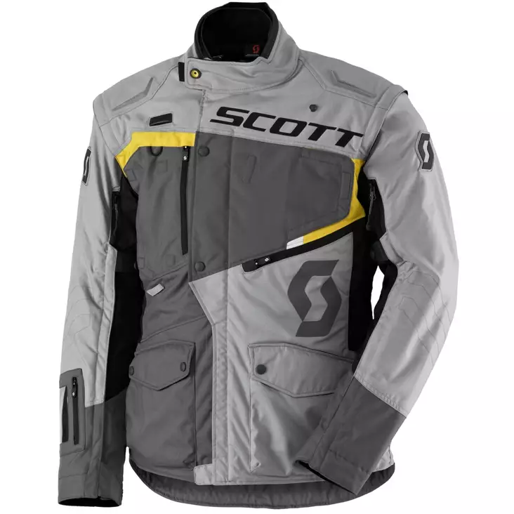 Miesten moottoripyörätakki Scott Dualraid DP, harmaa/keltainen - MP Ajotakit - 622-1809-1 - 1