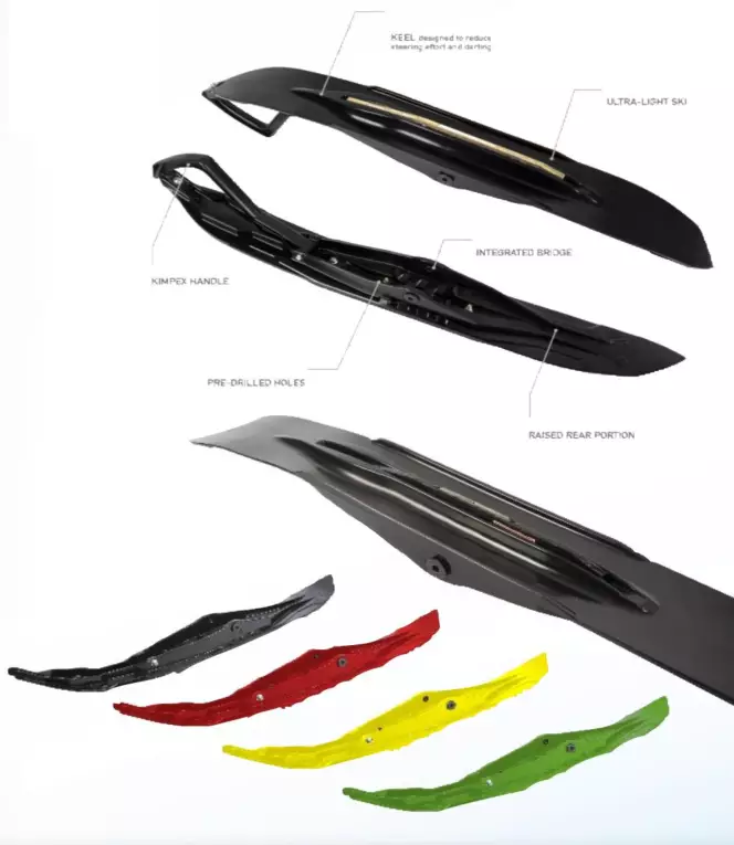 Moottorikelkan suksipari Kimpex Rush, valkoinen - Moottorikelkan sukset - 88-272071 - 1