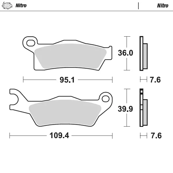Moto-Master Jarrupalat Can-Am: Outlander 2012-2013 right - Crossipyörän jarrupalat - 235-098821 - 1