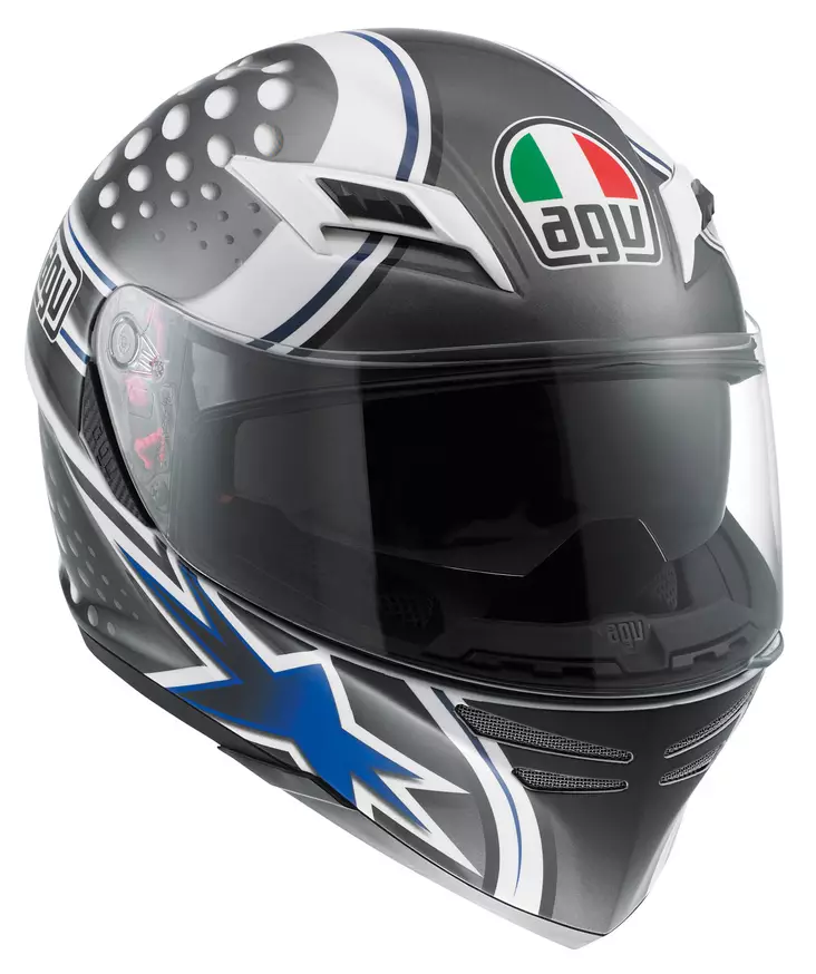 MP-Kypärä AGV Skyline Psycho, valkoinen/sininen - Umpikypärät - 60-1315-1 - 1