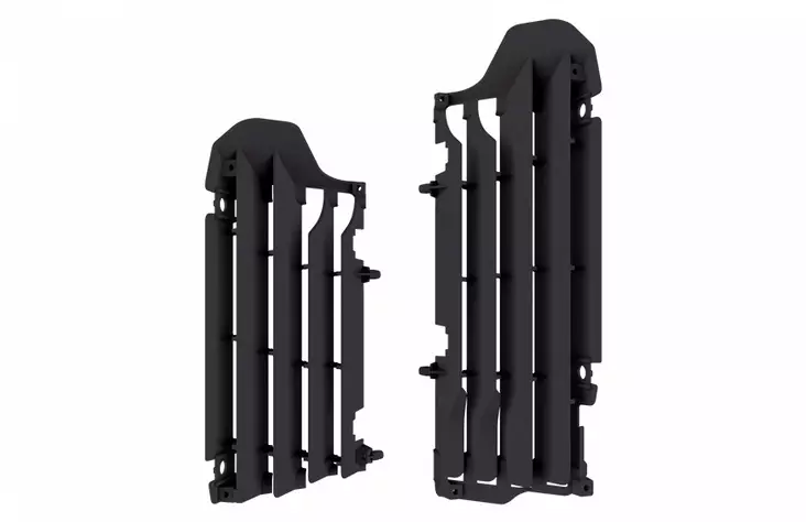 Polisport radiator louvers Suzuki RMZ450(18) OEM Black - Crossipyörän jäähdyttäjän ritilät - 179-8464800001 - 1