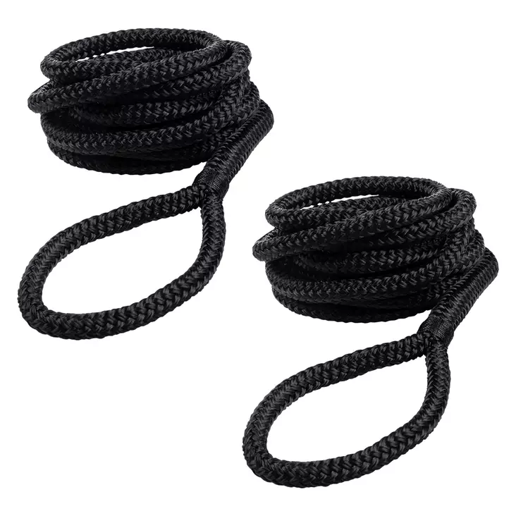 Qvarken Lepuuttajaköysi 8mm 2m musta 2kpl - Veneen lepuuttajaköydet - 102-05-0011 - 1
