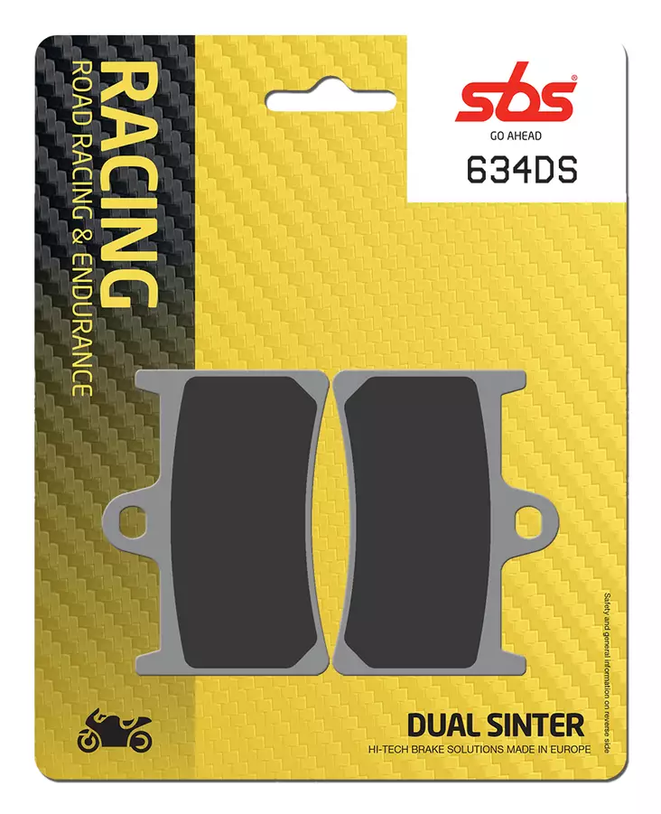 SBS Jarrupalat Dual Sinter 1 634DS - Moottoripyörän jarrupalat - 23-634DS-1 - 1