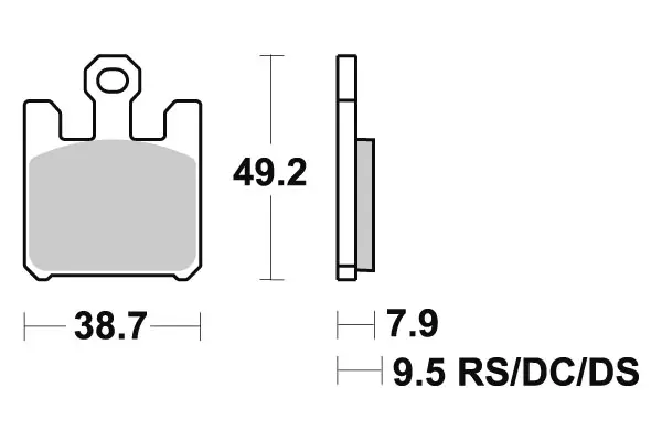 SBS Jarrupalat Dual Sinter 788DS-1 - Moottoripyörän jarrupalat - 23-788DS-1 - 1