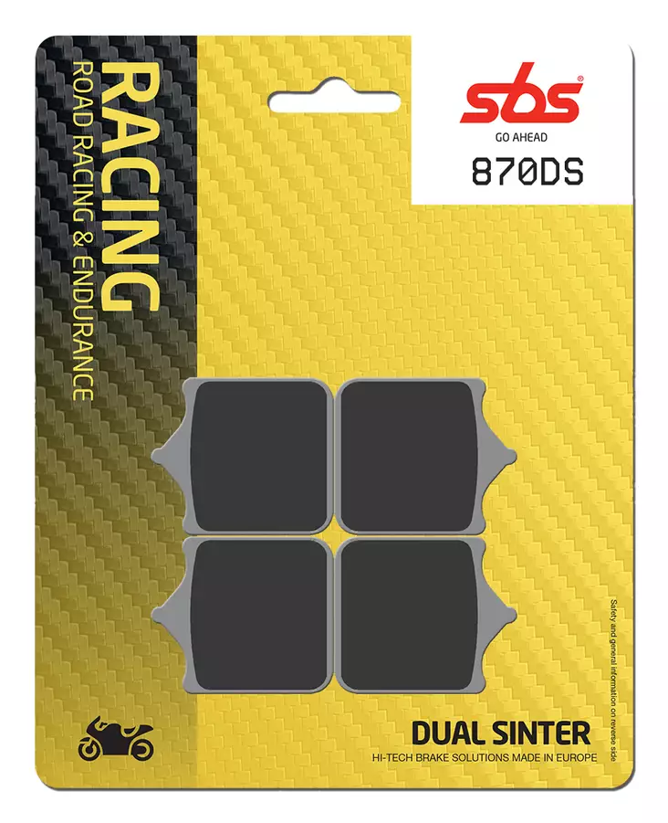 SBS Jarrupalat Dual Sinter 870DS-1 - Moottoripyörän jarrupalat - 23-870DS-1 - 1