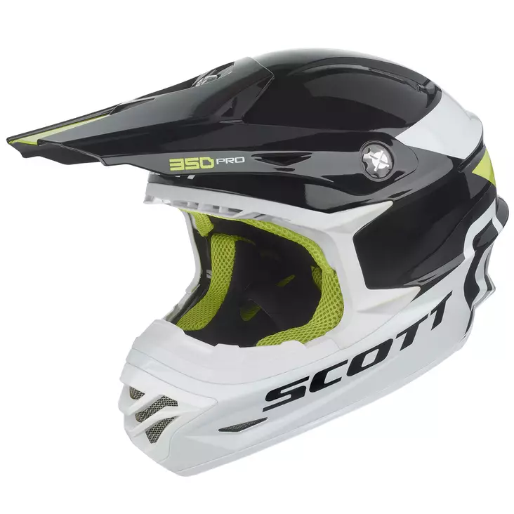 Scott 350 Pro Race ECE kypärä musta/vihreä - Crossikypärät - 620-6005-1 - 1