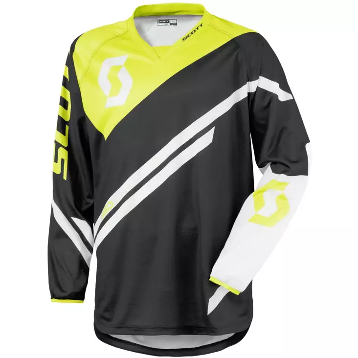 *Scott 350 Track Jersey black/green - Crossipaidat - 621-240913-1 - 1