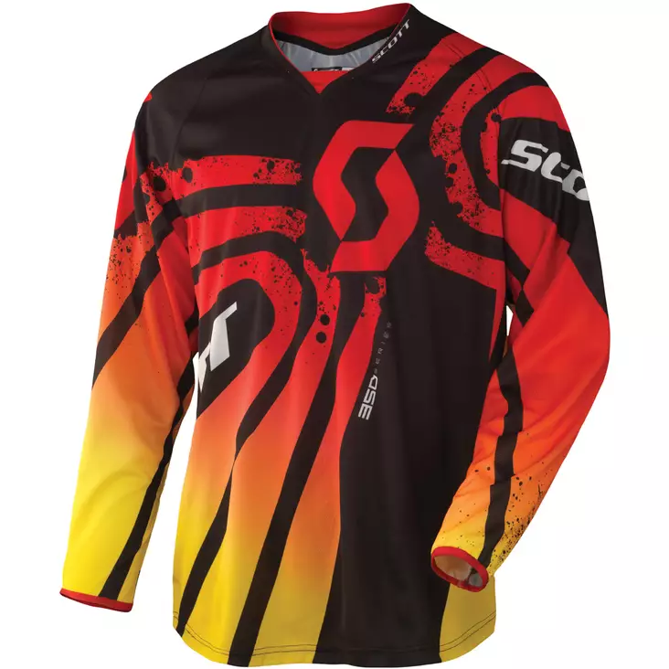 Scott lasten ajopaita 350 Tactic punainen/musta - Lasten crossipaidat - 621-4111-1 - 1
