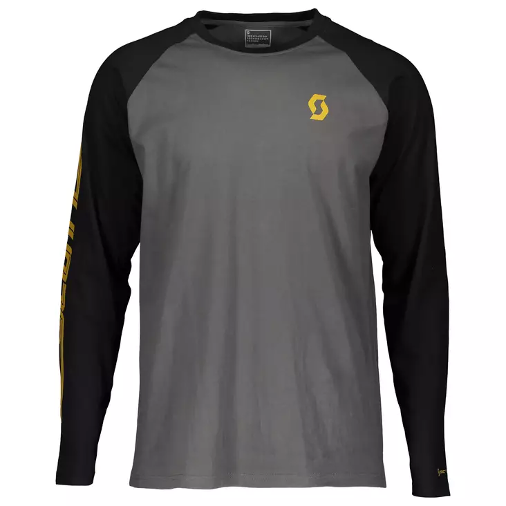 SCOTT Tee 10 Casual Raglan t.harmaa/musta - T-paidat - 625-2028-1 - 1