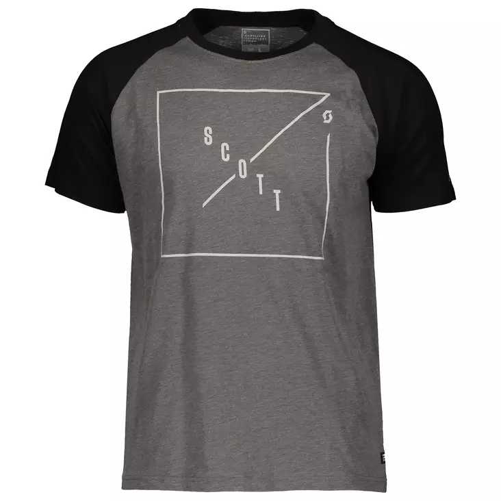 SCOTT Tee 30 Casual Raglan slub t.harmaa /musta - T-paidat - 625-2025-1 - 1