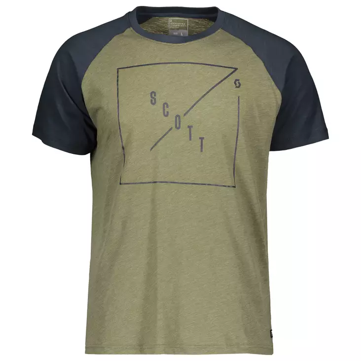 SCOTT Tee 30 Casual Raglan slub vihreä /t.sininen - T-paidat - 625-2027-1 - 1
