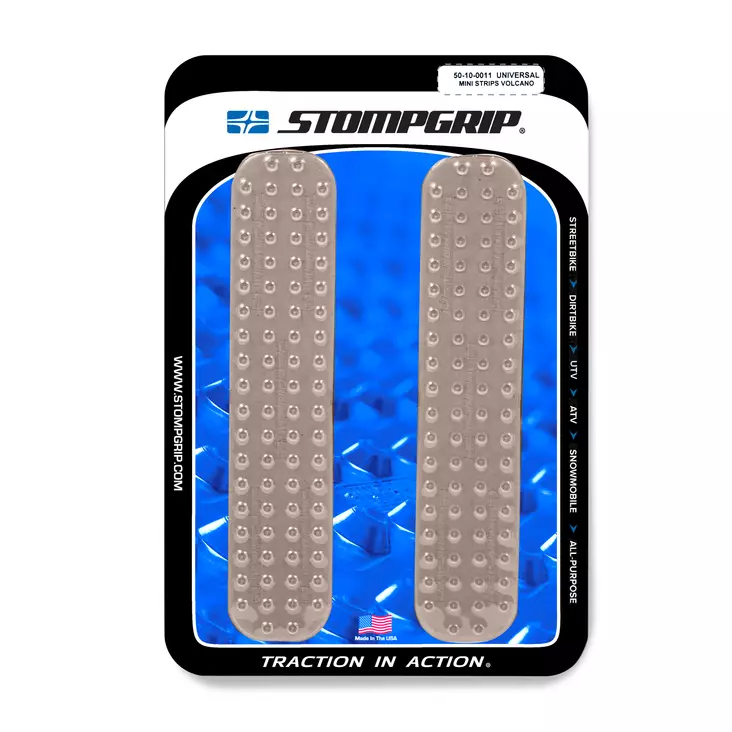 Stompgrip Universal Mini Strips - Volcano : Clear - Moottoripyörän tankinsuojat - 296-5010-0011 - 2