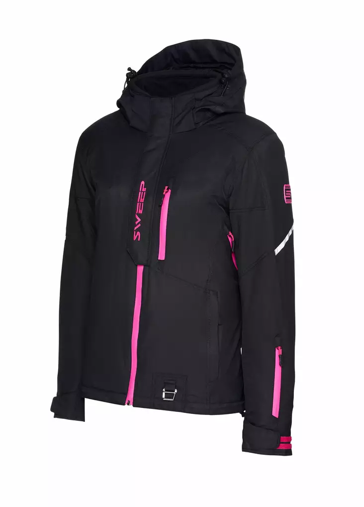 Sweep Recon naisten kelkkatakki, musta/pinkki - Kelkkatakit - TJRECL-021 - 1
