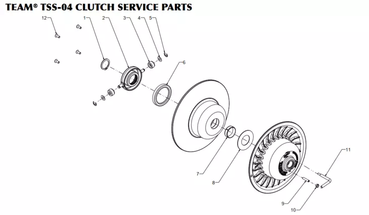Team Tied ja TSS-04 variaattorin lukkorengas - Moottorikelkan variaattorin osat - 801-130101 - 1