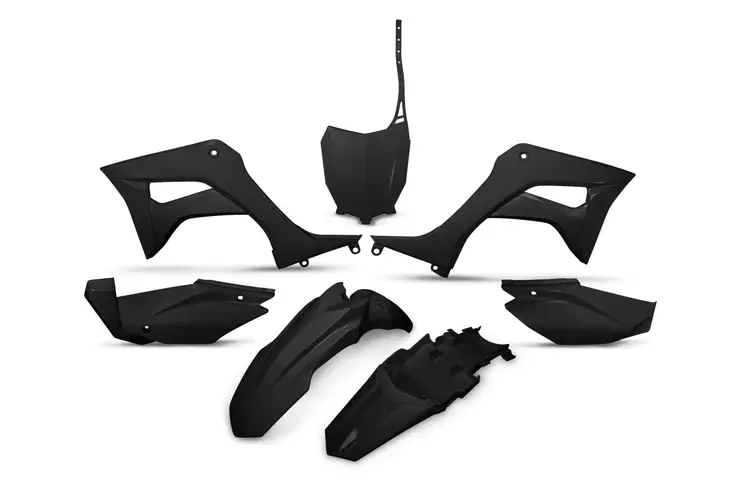 UFO muovisarja 5 -parts Musta 001 CRF110F 2019- - Crossipyörän muovisarjat - 650-K124-001 - 1