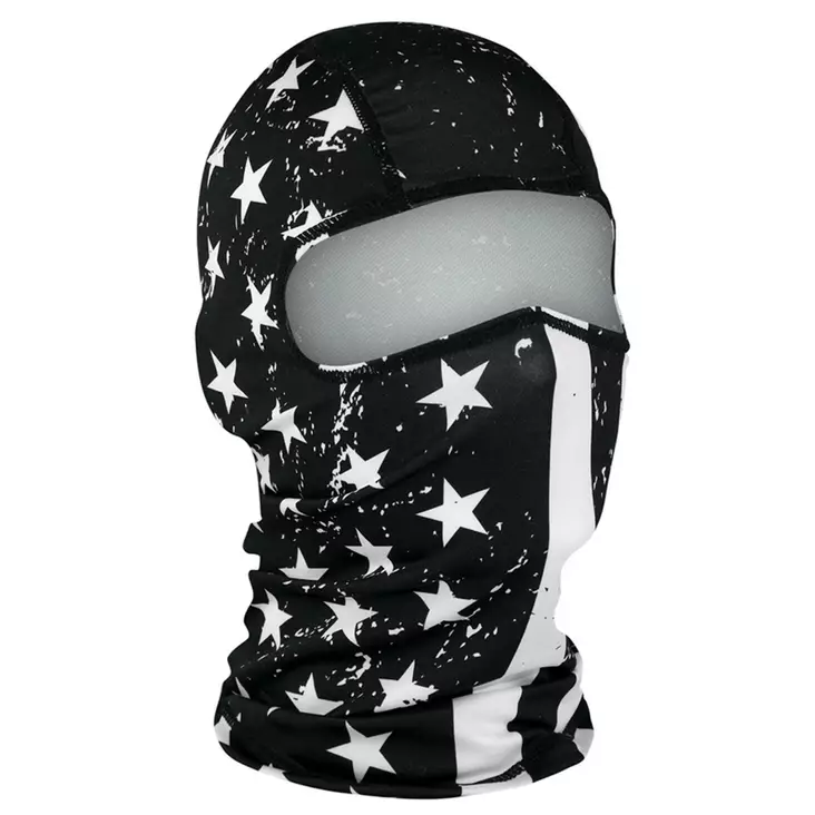 Zan Headgear Polyester kypärähuppu, B&W Flag - Kypärähuput - WBP091 - 1
