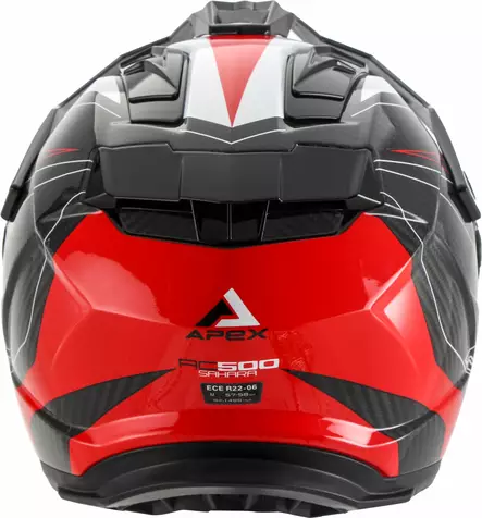 MP-kypärä APEX AC500 Carbon Sahara, kiiltävä valkoinen/punainen/sininen - Adventure-kypärät - 700-25022 - 2