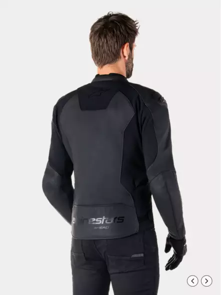 Miesten MP- nahkatakki Alpinestars Faster v3, musta - MP Nahkatakit - D496892 - 2