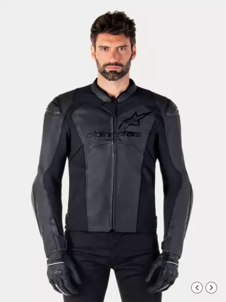 Miesten MP- nahkatakki Alpinestars Faster v3, musta - MP Nahkatakit - D496892 - 1
