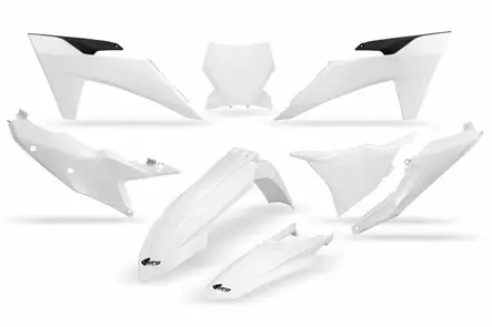 UFO Muovisarja 5-osainen Valkoinen 042 KTM SX/SXF125-450 23–24 - Crossipyörän muovisarjat - 650-K529-042 - 1