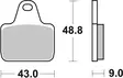 SBS Jarrupalat Dual Sinter 2 887DS-2 - Moottoripyörän jarrupalat - 23-887DS-2 - 2