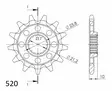 Supersprox Front Sprocket SU RM-Z450 13- z12 - Moottoripyörän eturattaat - 27-1-1443-12 - 1