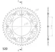 Supersprox Stealth Takaratas Punainen - Moottoripyörän takarattaat - 272-210-RST-48-2 - 2